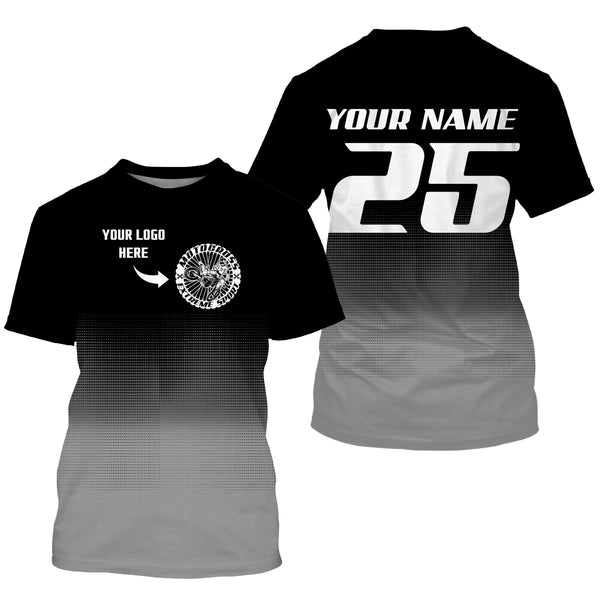 Custom logo motorcycle racing jersey UPF30+ adult kid black motocross off-Road dirtbike riders NMS1017