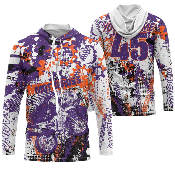 Custom purple MX riding jersey youth kid adult Motocross racing dirt bike off-road motorcycle PDT14