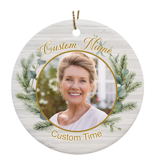 Memorial Ornament, Christmas in Heaven Remembrance Ornament, Sympathy Gift for Loss of Loved One - OVT05