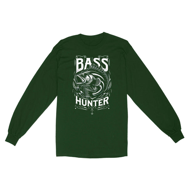 Long Sleeve - Bass hunter fishing shirt gift for fisherman A56