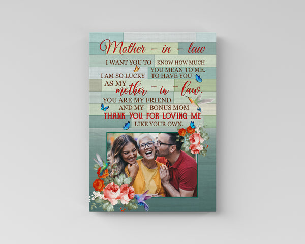 Personalized Mother Canvas| Gift for Mother In Law, Christmas Gift for Mother-In-Law, Unique Gift for Mother In Law Birthday, Gifts for Mother In Law on Mother’ Day| AP587