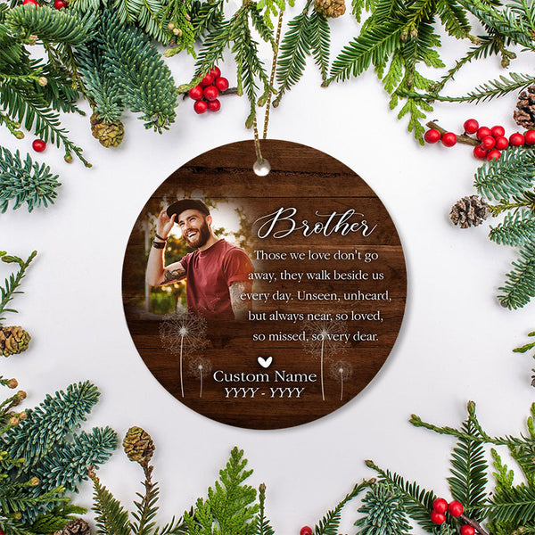 Angel Brother memorial ornament, remembrance ornament for loss, brother sympathy ornament| ONT129