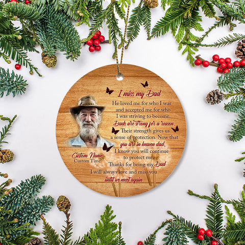 Dad memorial ornament, angel in heaven ornament, dad remembrance ornament, bereavement gift loss| ONT114