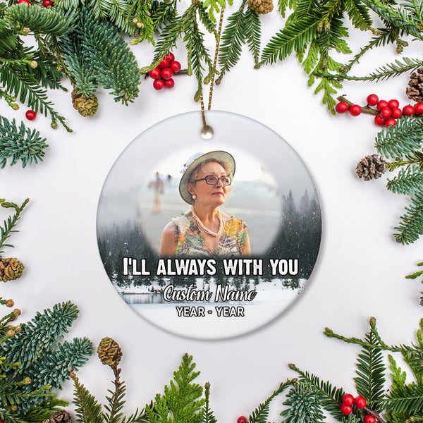 Personalized Memorial Ornament - Christmas Remembrance, Sympathy Gift for Loss of A Loved One - VTQ209