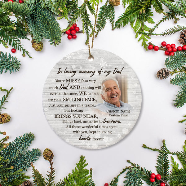 Dad memorial ornament - Angel in heaven, remembrance ornament for loss father, bereavement gift| ONT111