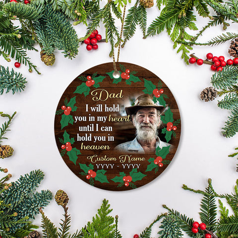 Dad memorial ornament - angel in heaven, remembrance gift for loss of dad, sympathy ornament| ONT104