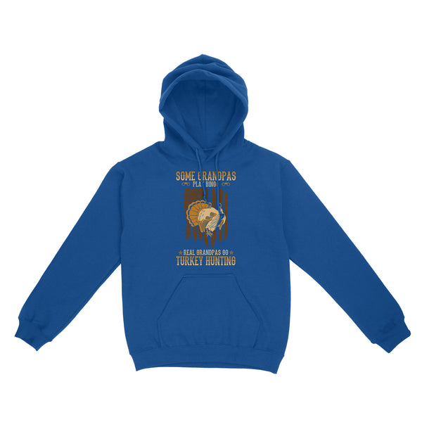 Some grandpas play bingo, real grandpas go turkey hunting American flag patriot hunting Hoodie D06 NQS1928