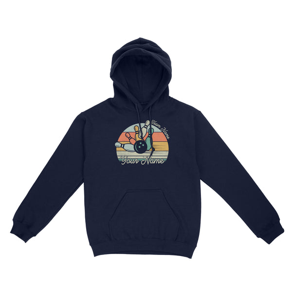 Custom Bowling Retro Shirt, Personalized Bowling Name Hoodie