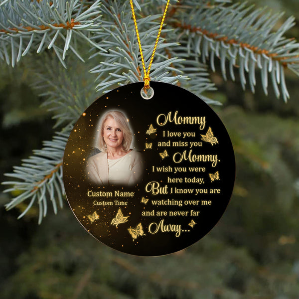 Mom memorial ornament, in loving memory of mom, my angel mother, sympathy ornament, keepsake gift| ONT64