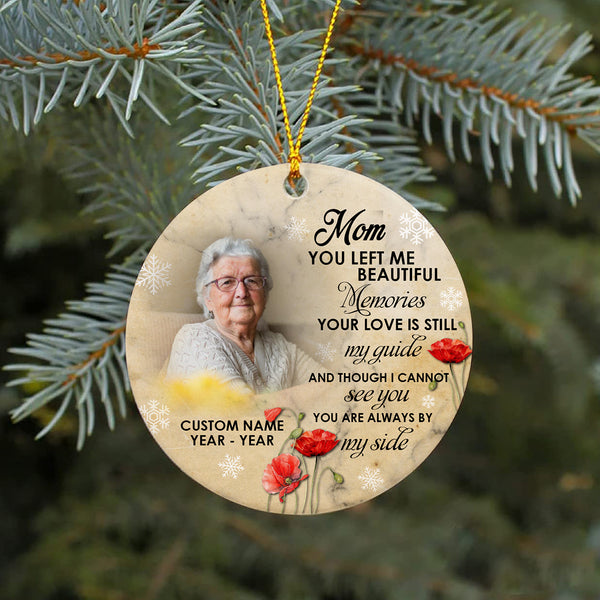 Mom memorial ornament, angel in heaven remembrance ornament, mother bereavement sympathy gift| ONT96