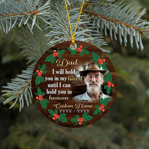 Dad memorial ornament - angel in heaven, remembrance gift for loss of dad, sympathy ornament| ONT104