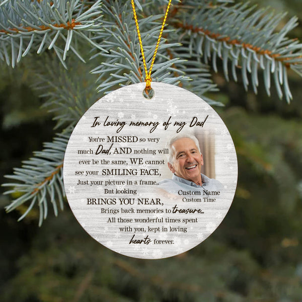 Dad memorial ornament - Angel in heaven, remembrance ornament for loss father, bereavement gift| ONT111