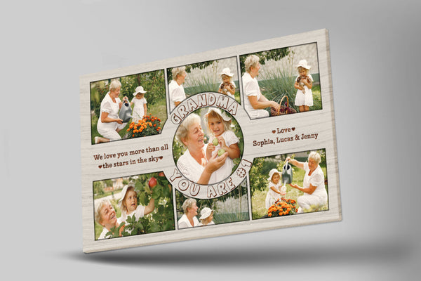 Grandma You Are #1 Personalized Canvas Photo Collage, Mothers's Day Gift for Grandmother, Christmas| N2485