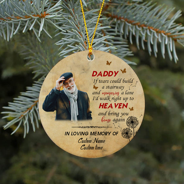 Dad memorial ornament, angel in heaven ornament, sympathy remembrance gifts for loss father| ONT103