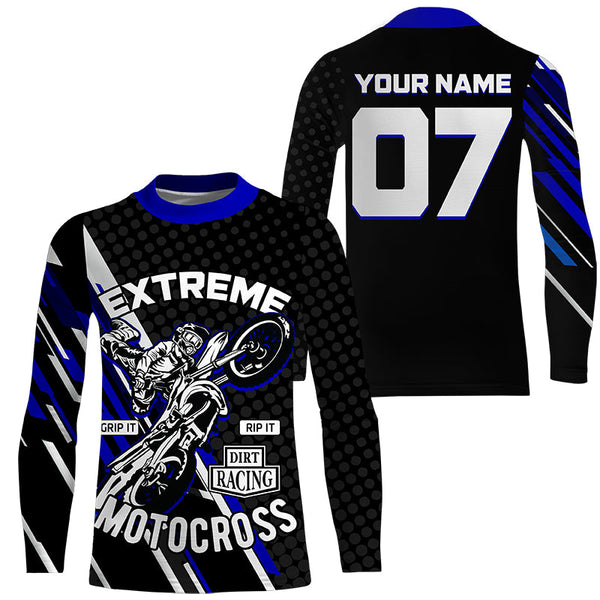 Extreme Motocross Jersey Personalized UV Protective Dirt Bike MX Racing Long Sleeves NMS1164