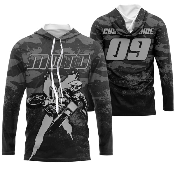 Camouflage motocross jersey UPF30+ custom men women kid dirt bike MX racing off-road motorcycle NMS974