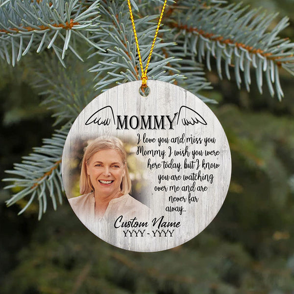 Mom memorial ornament - My angel mom, in loving memory of mother, remembrance ornament for loss| ONT60