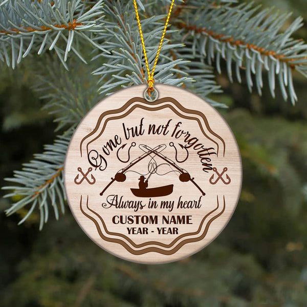 Gone Fishing in Heaven memorial ornament, remembrance Christmas ornament, fisherman memorial gifts| ONT119