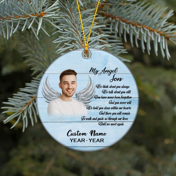 My Angel Son memorial ornament, custom ornament Christmas, remembrance ornament for Loss Son| ONT130