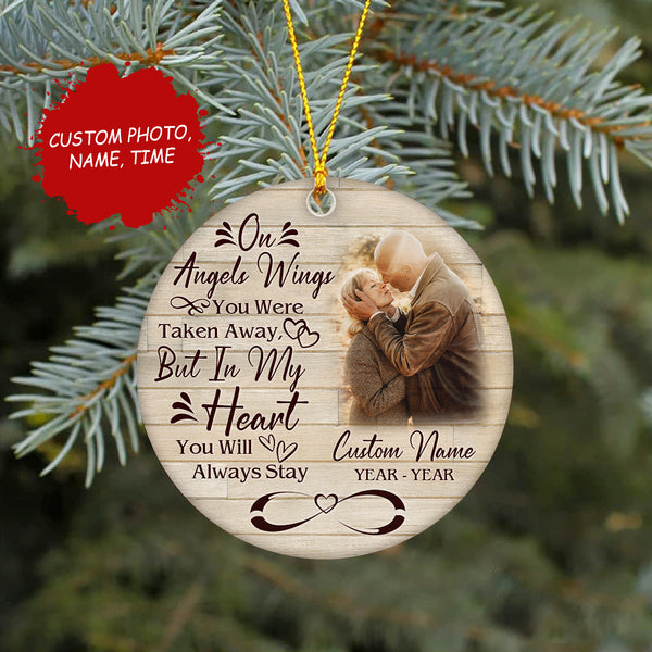 Personalized Memorial Ornament For Dad Mom Christmas In Heaven Sympathy Gift For Loss Of Loved One ODT54