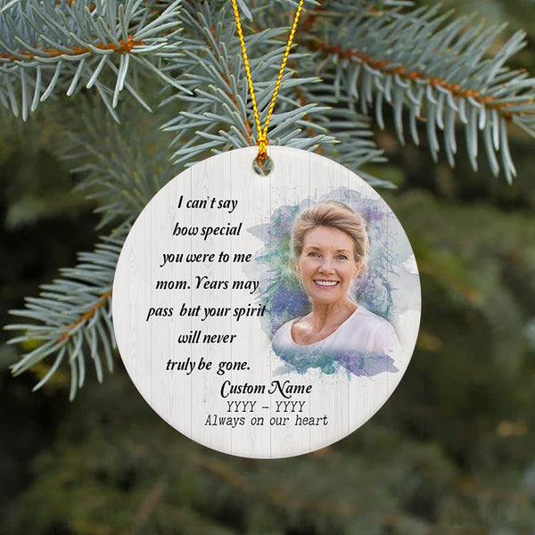 Mother memorial ornament, mom remembrance ornament, bereavement ornament for loss in Christmas| ONT67