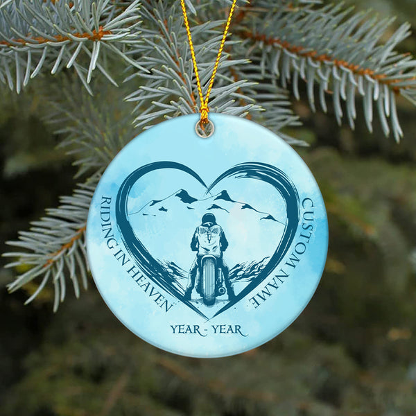 Personalized Motorcycle Memorial Ornament Christmas Remembrance Memorial Gift for Loss of Bikers ODT17
