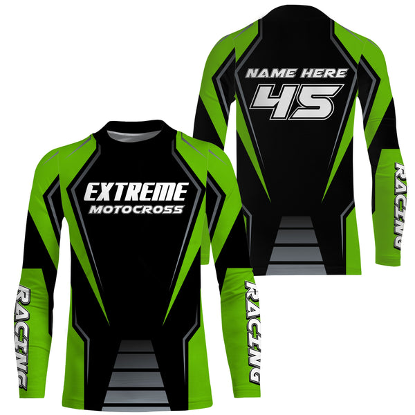 Personalized Extreme Motocross jersey UPF30+ kid adult biker dirt bike MX racing motorcycle shirt NMS1106
