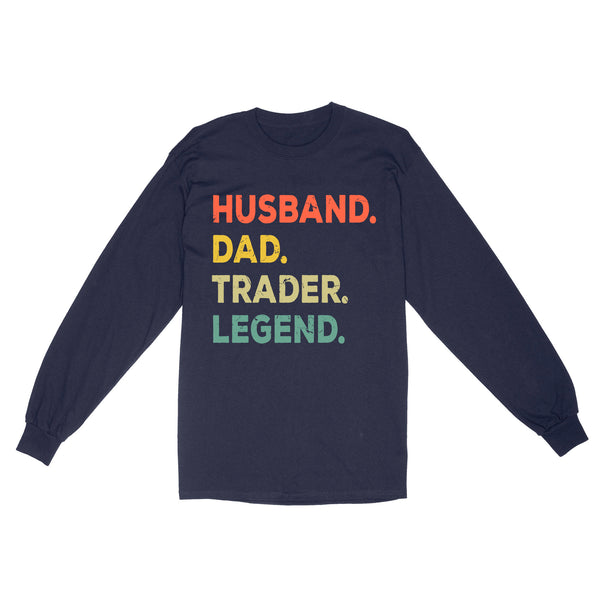 Husband Dad Trader Legend | Funny Stock Trader Shirt Gifts | Day Trading Crypto Bitcoin Shirts NS72 Myfihu