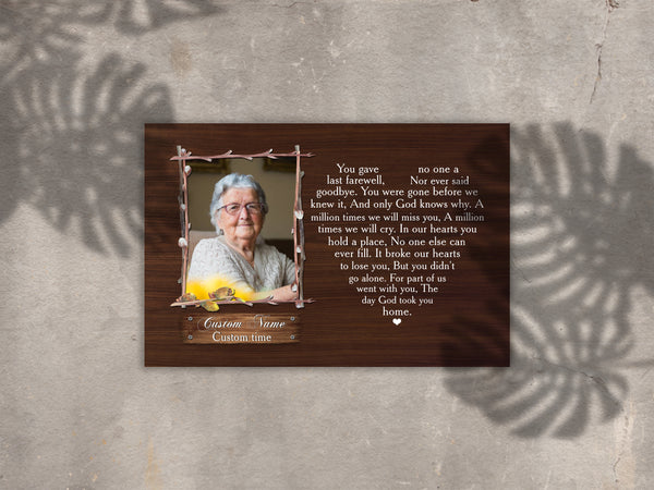 Sympathy gift for loss of loved one, Bereavement Canvas/poster for loss of Father Mother - VTQ180