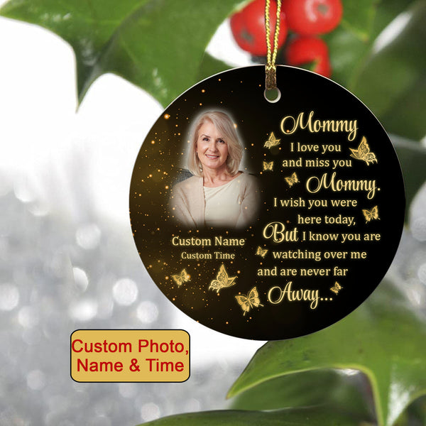 Mom memorial ornament, in loving memory of mom, my angel mother, sympathy ornament, keepsake gift| ONT64