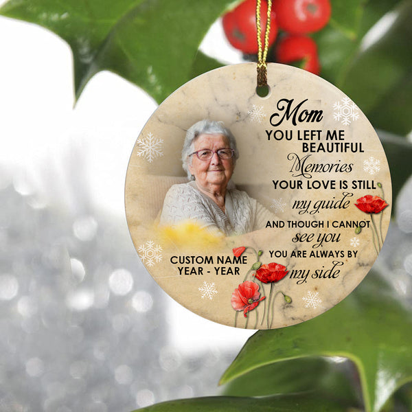Mom memorial ornament, angel in heaven remembrance ornament, mother bereavement sympathy gift| ONT96