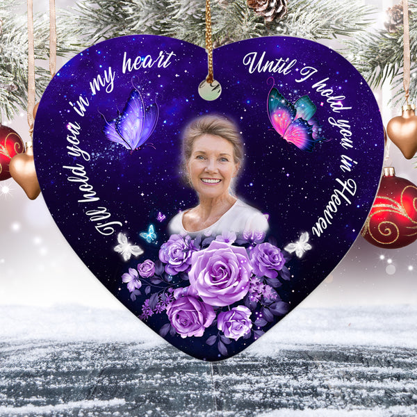 Personalized Memorial Ornament Christmas in Heaven Mother Daughter Sister Remembrance Sympathy Gift for Loss of loved one - OVT26