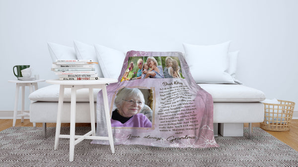 Memorial Blanket| As I Sit In Heaven - Custom Letter Blanket | Meaningful Remembrance Fleece Throw, Sympathy Gift | T552