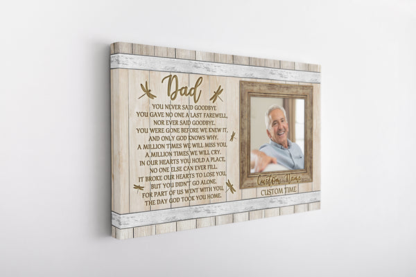 Sympathy gifts for loss of Father, Bereavement gift for loss, Memorial canvas/premium poster - VTQ168