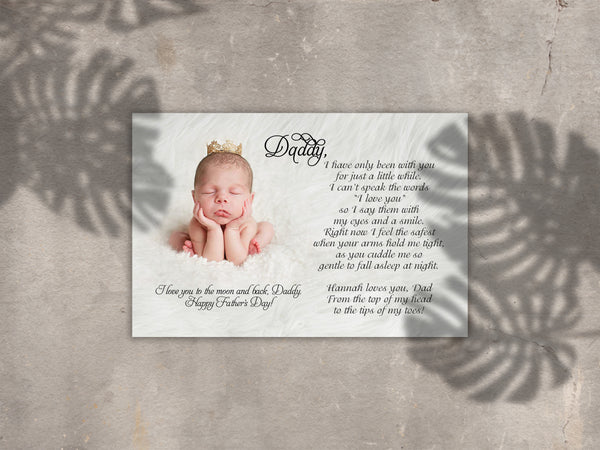 New Dad Personalized Canvas Happy First Father's Day Gift for New Daddy 1st Time Father Gift Customized| N2547