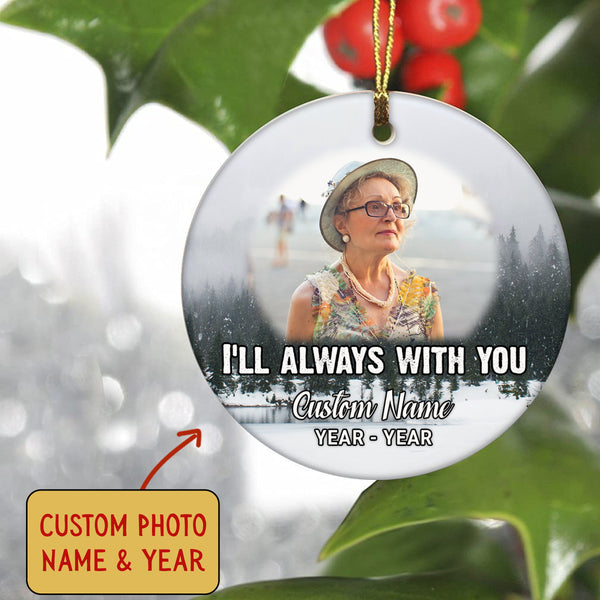 Personalized Memorial Ornament - Christmas Remembrance, Sympathy Gift for Loss of A Loved One - VTQ209