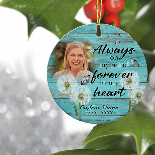 Memorial ornament dandelions, Angel in heaven, keepsake ornament for loss, sympathy Christmas gifts| ONT70