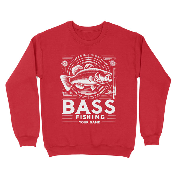 Sweatshirt - Bass fishing custom name personalized fishing shirt A53