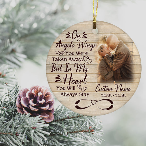 Personalized Memorial Ornament For Dad Mom Christmas In Heaven Sympathy Gift For Loss Of Loved One ODT54