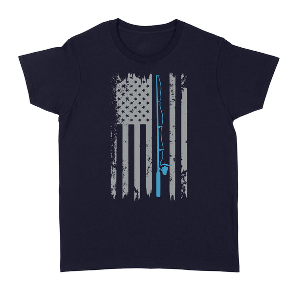 American flag fishing shirt vintage fishing - Standard Women's T-shirt