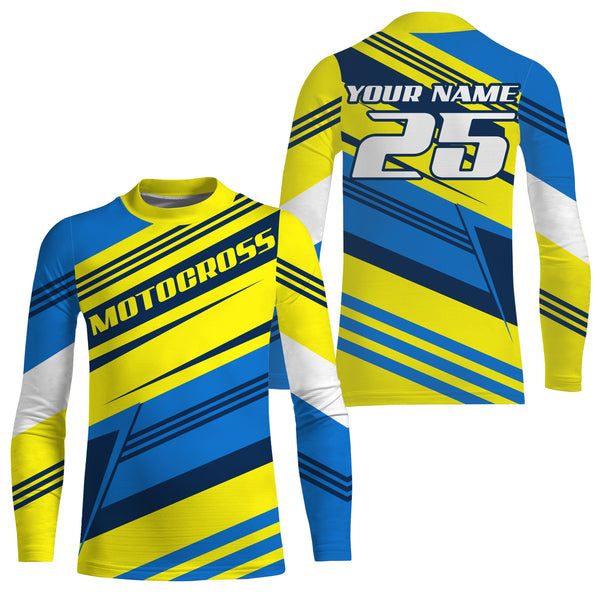 Custom Name Number Motocross Jersey UPF30+ Kids & Adults Dirt Bike Motorcycle Off-road Racing Outfit NMS1035