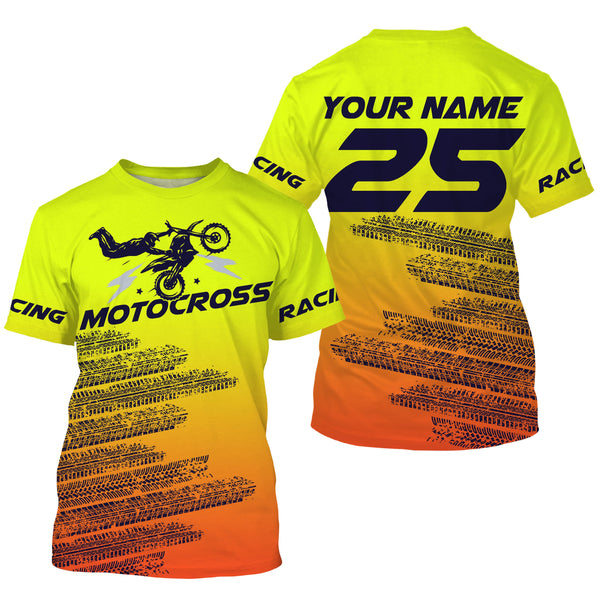 Custom motocross racing jersey UPF30+ men women kid dirt bike off-road motorcycle MX racewear NMS972