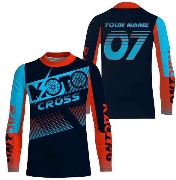 Moto Cross custom jersey UPF30+ men women kids dirt bike racing off-road motorcycle riders outfits NMS1008