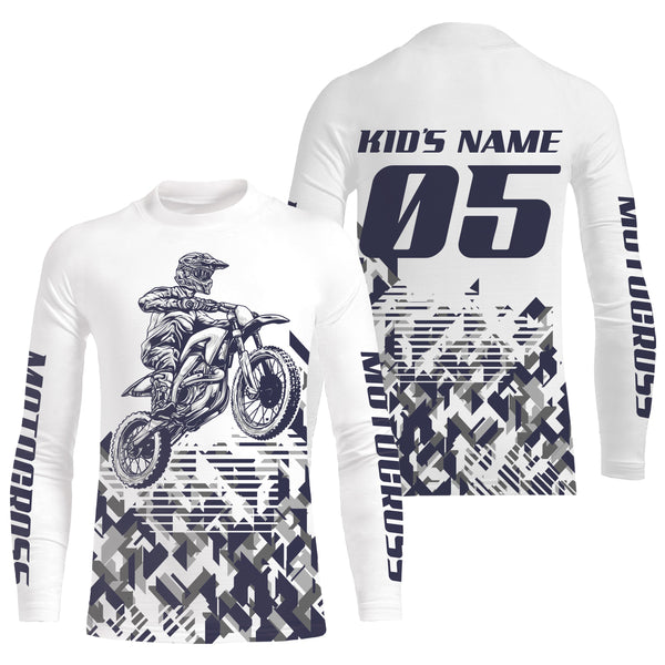 Custom motocross jersey UPF30+ kids men women dirt bike racing long sleeves off-road motorcycle NMS1039