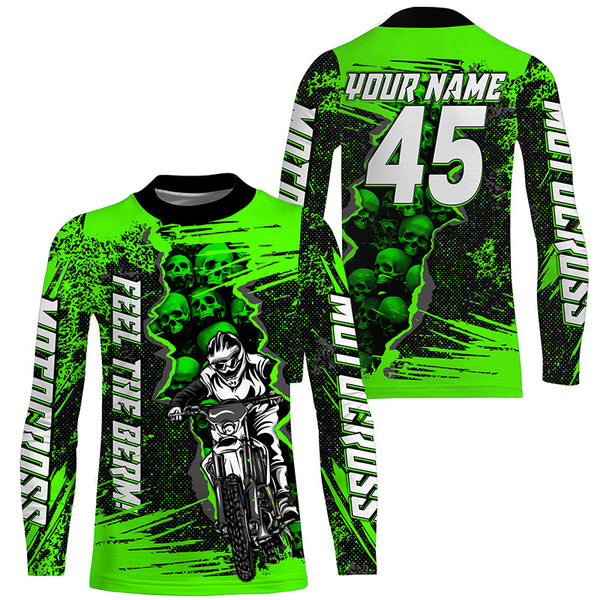 Feel The Berm Custom Motocross Jersey UPF30+ Kid Adult Dirt Bike Off-road Racing Long Sleeves NMS1234