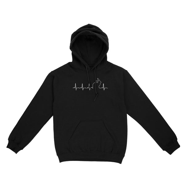 Men’s Rabbit hunting Shirt, Rabbit Pulse Heartbeat Hoodie - FSD3787 D06