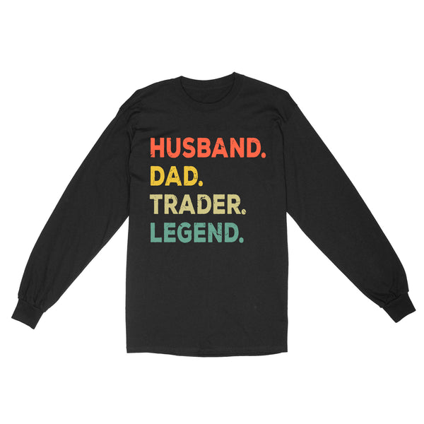 Husband Dad Trader Legend | Funny Stock Trader Shirt Gifts | Day Trading Crypto Bitcoin Shirts NS72 Myfihu