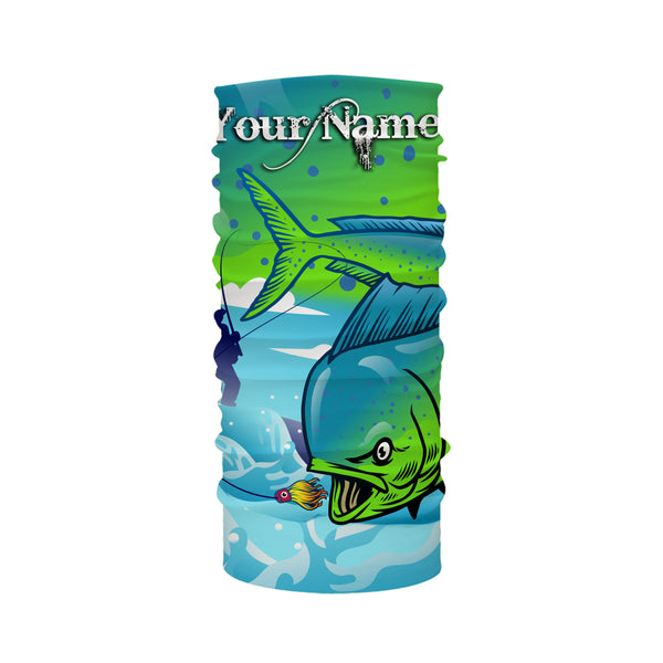 Mahi mahi ( Dorado) Fishing Customize Name UV protection quick dry UPF 30+ fishing shirts TMTS047