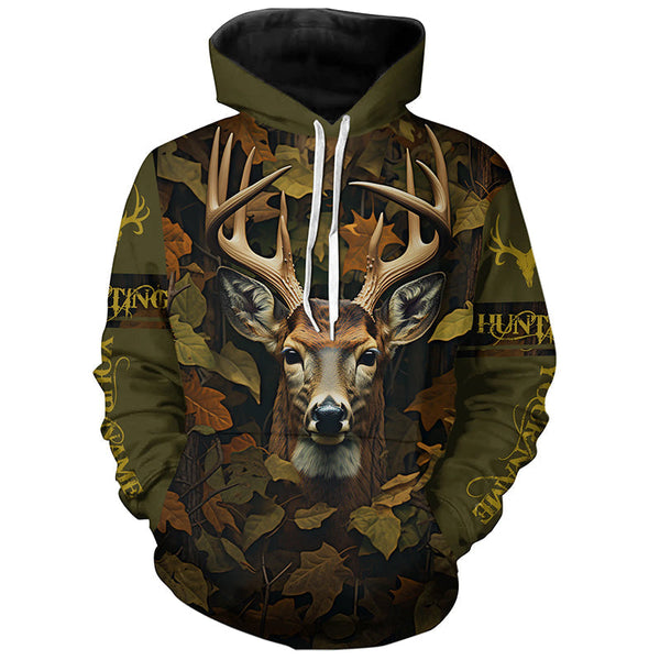 Deer Head Custom Deer Hunting Full Printing Shirts For Men And Women Deer Hunter Apparel IPHW5439