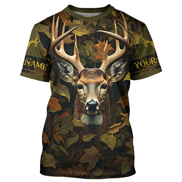 Deer Head Custom Deer Hunting Full Printing Shirts For Men And Women Deer Hunter Apparel IPHW5439